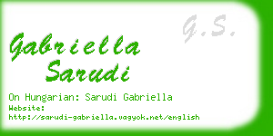 gabriella sarudi business card